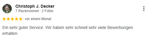 Christoph J. Decker – „sehr schnell sehr viele Bewerbungen“